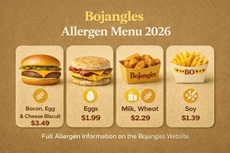 Bojangles Allergen Menu 2026